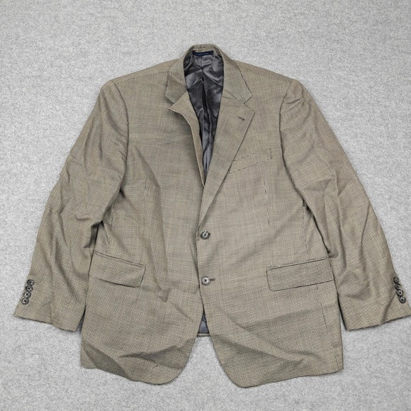 Joseph Abboud Jackets & Blazers - Joseph Abboud Blazer Mens 46S Brown Wool Silk Check Sport Coat Jacket Made USA